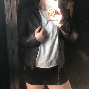 Dark Purple Leather Jacket